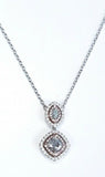 Natural Fancy Green Blue Pink Color Diamond Custom Handmade Necklace 18K 1.80 CT