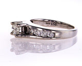 Natural Round Cut Diamond Engagement Ring H Color 0.75 CT 14k White Gold Size 5