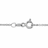 0.75 CTW Marquise Cut 14k White Gold Floating Solitaire Evil Eye Pendant 18"