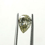 Loose Diamond 0.90 CT Natural Fancy Chameleon Green Color Pear Cut GIA Certified