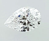 Real Pear Cut Natural Loose Diamond 0.73 CT D Color VS2 Clarity GIA Certified