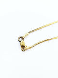 Genuine Chain 18k Yellow Gold Solitaire Dove Pendant 18"