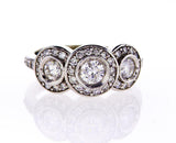 1.20 CT G/ SI1 Natural Diamond Ring 3 Stones 14k Gold Round Cut Brilliant Size 7