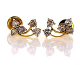1 CT G-H Color Diamond Earrings 14k Yellow Gold Natural Round Cut Brilliant