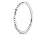 Diamond Eternity Band 1.00 CTW F-G Certified 18k White Gold Natural Round Cut