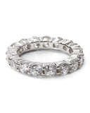 Eternity Band 18K White Gold Natural Round Diamond Ring 4 CTW F VS2 Certified