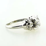 Antique Diamond Ring 14k White Gold Natural Round Cut Women's 0.75 CTW Size 6