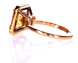 4.5CT Natural Diamond Engagement Ring GIA Certified Fancy PINK Yellow Rose Gold