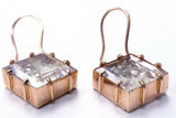Beautiful Diamonds Earrings Drop 4CT Baguette Certified 18K Gold