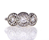 1.20 CT G/ SI1 Natural Diamond Ring 3 Stones 14k Gold Round Cut Brilliant Size 7