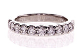 1CT G/VS2 Diamonds Ring Eternity Band 14k White Gold Natural Round Cut Size 4.5