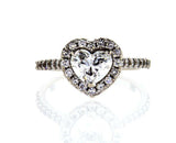 1.37 CT G /SI2 Natural Diamond Ring 14K White Gold GIA Certified Heart Shape Cut