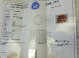 Diamond 1.46 CT Rare Fancy Yellow Orange Natural Round Cut Loose EGL Certified