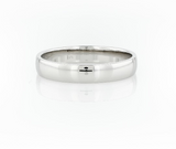 Classic Wedding Ring in 14k White Gold 5mm Wedding Band with Comfort Fit