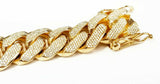 Miami Cuban Link Bracelet 475 Grams of 14K Yellow Gold+36 Carat Natural Diamonds Certified