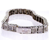 6 CT Diamond Channel Bracelet Certified 14K White Gold Natural Princess Cut