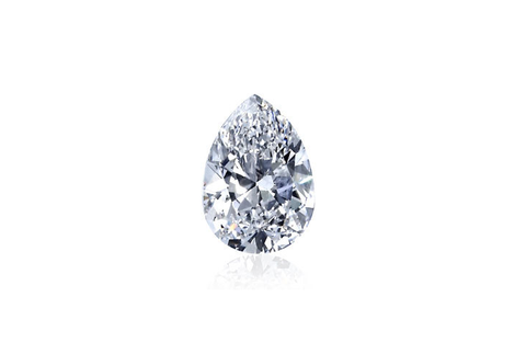 Real Pear Cut Natural Loose Diamond 0.73 CT D Color VS2 Clarity GIA Certified