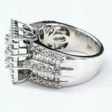 Diamond Ring 2.50 CTW F Color SI2 Clarity 14k White Gold Princess Cut Size 7.5