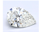 Huge 3.17 CT Diamond I Color VS2 Clarity Natural Pear Cut Loose GIA Certified