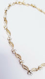Ladies Chain Genuine Diamond Necklaces 7 CT Natural 14K Yellow Gold 16"