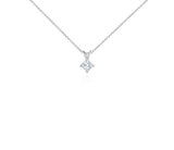 Princess-Cut Diamond Solitaire Pendant in 14k White Gold (3/4 ct. tw.)