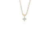 Princess-Cut Diamond Solitaire Pendant in 14k Yellow Gold (1/4 ct. tw.)