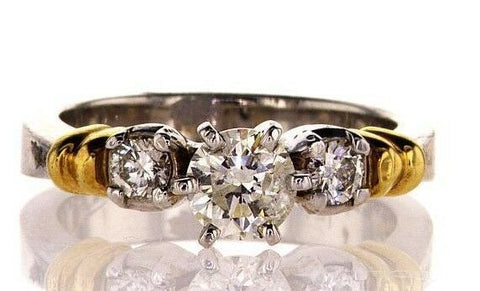 1 CT G Color I1 Clarity Natural Diamond Engagement Ring Round Cut Brilliant