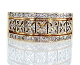 14k Gold Ring Natural Round Brilliant Diamond Band 0.60 CTW G-H Color SI2