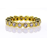 Diamond Ring Round Cut G-H SI1 14K 1CT White Gold Infinity Bezel Set $3,000