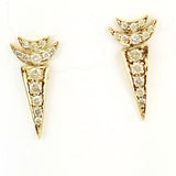 Natural Light Yellow Diamond Stud Earrings 0.60 CT GAL Certified 22k Yellow Gold