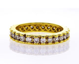 1 CT G /SI1 Diamond Band Ring 14K Yellow Gold Natural Round Cut Brilliant