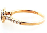 0.74 CT Natural Fancy Brown Diamond Engagement Ring Asscher Cut 14k Rose Gold
