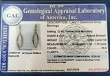 Natural Diamond Ladies Drop Earrings 0.50 Carat 22k Yellow Gold GAL Certified