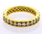 1 CT G /SI1 Diamond Band Ring 14K Yellow Gold Natural Round Cut Brilliant