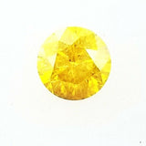 Fancy Vivid Yellow Color 0.41 Carats I1 Natural Round Brilliant Loose Diamond