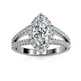 Natural MARQUISE Diamond1.5 CT G VS2 Engagement Ring 14k White GIA Certified