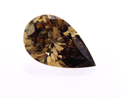 Natural Loose Diamond  Pear Cut Chocolate Brown Color 1.69 CT SI1 Clarity $9000