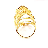 Lady's Vintage Estate Diamond Ring 18k Yellow Gold Cocktail Ring 2.50 CTW G-H SI