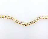 11 CT G-H SI1 14k Yellow Gold Natural Diamond Tennis Necklace Certified 4.75MM