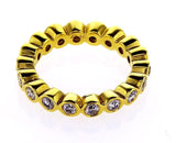 Diamond Ring Round Cut G-H SI1 14K 1CT White Gold Infinity Bezel Set $3,000