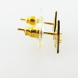 Natural Light Yellow Diamond Triangle Earrings 1.10 CT Certified 22k Yellow Gold