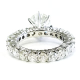 6.34 CT H Color I1 Eternal Band Natural Diamond Engagement Ring Round Cut