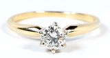 0.89 CT F I1 14k Gold Engagement Ring Diamond GIA Certified Natural Round Cut