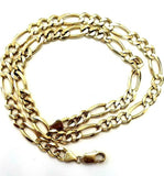 Figaro Chain 14k Yellow Gold Handmade Figaro Curb Link  22" Inch 51 Gram