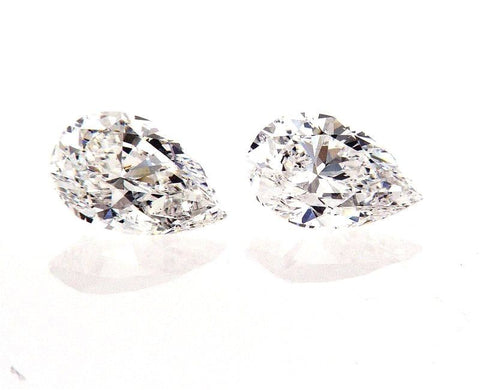 GIA Certified Natural Pear Cut Diamonds Matched Pair 1.53 CTW for Diamond Studs