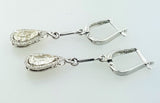 2.87 CT Diamond Earrings 14k White Gold Natural Pear Cut Drop Dangle H/I1