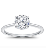 Diamond Ring 18K 0.72 CT J Color VVS1 Clarity GIA Certified Natural Round Cut