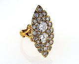 Antique Vintage Estate Diamond Ring 14k Yellow Gold Unique Design 2.50 CTW G VS1
