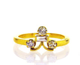 Genius Diamond Ring 18k Yellow Gold Natural Round Cut Stones Size 5.75