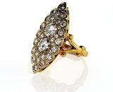 Antique Vintage Estate Diamond Ring 14k Yellow Gold Unique Design 2.50 CTW G VS1